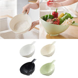 Maxbell Rice Washer Cleaning Kitchen Colander Bowl for Grain Barley Spinach White
