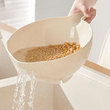 Maxbell Rice Washer Cleaning Kitchen Colander Bowl for Grain Barley Spinach Milk tea