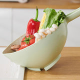 Maxbell Rice Washer Cleaning Kitchen Colander Bowl for Grain Barley Spinach Green