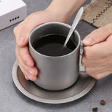 Maxbell Coffee Mug Stainless Steel Smooth 280ml Unbreakable with Handgrip Coffee Cup