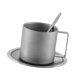 Maxbell Coffee Mug Stainless Steel Smooth 280ml Unbreakable with Handgrip Coffee Cup