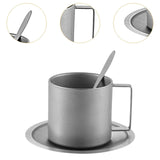 Maxbell Coffee Mug Stainless Steel Smooth 280ml Unbreakable with Handgrip Coffee Cup