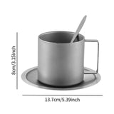 Maxbell Coffee Mug Stainless Steel Smooth 280ml Unbreakable with Handgrip Coffee Cup