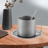 Maxbell Coffee Mug Stainless Steel Smooth 280ml Unbreakable with Handgrip Coffee Cup