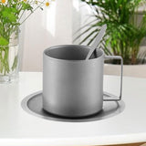 Maxbell Coffee Mug Stainless Steel Smooth 280ml Unbreakable with Handgrip Coffee Cup