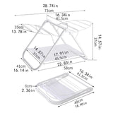 Maxbell Foldable Clothes Drying Rack 2 Wing for Pants Clothes Skirts Patio Apartment S