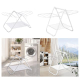 Maxbell Foldable Clothes Drying Rack 2 Wing for Pants Clothes Skirts Patio Apartment S