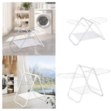 Maxbell Foldable Clothes Drying Rack 2 Wing for Pants Clothes Skirts Patio Apartment S