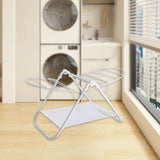 Maxbell Foldable Clothes Drying Rack 2 Wing for Pants Clothes Skirts Patio Apartment S