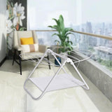 Maxbell Foldable Clothes Drying Rack 2 Wing for Pants Clothes Skirts Patio Apartment S