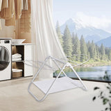 Maxbell Foldable Clothes Drying Rack 2 Wing for Pants Clothes Skirts Patio Apartment S