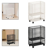 Maxbell Yoga Mat Storage Rack with Wheels for Indoor Outdoor Sports Resistance Bands White