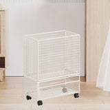 Maxbell Yoga Mat Storage Rack with Wheels for Indoor Outdoor Sports Resistance Bands White