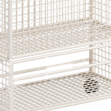 Maxbell Yoga Mat Storage Rack with Wheels for Indoor Outdoor Sports Resistance Bands White