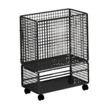 Maxbell Yoga Mat Storage Rack with Wheels for Indoor Outdoor Sports Resistance Bands Black