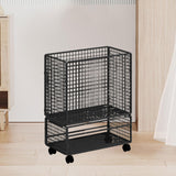 Maxbell Yoga Mat Storage Rack with Wheels for Indoor Outdoor Sports Resistance Bands Black