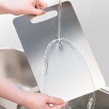 Maxbell Stainless Steel Cutting Board Multipurpose Non Stick for Home Outdoor Baking L