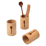 Maxbell Bamboo Silverware Organizer Rustic Silverware Holder for Table Party Kitchen knife