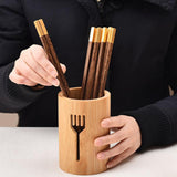 Maxbell Bamboo Silverware Organizer Rustic Silverware Holder for Table Party Kitchen fork