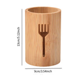 Maxbell Bamboo Silverware Organizer Rustic Silverware Holder for Table Party Kitchen fork