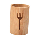 Maxbell Bamboo Silverware Organizer Rustic Silverware Holder for Table Party Kitchen fork