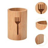 Maxbell Bamboo Silverware Organizer Rustic Silverware Holder for Table Party Kitchen fork