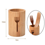 Maxbell Bamboo Silverware Organizer Rustic Silverware Holder for Table Party Kitchen fork
