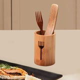 Maxbell Bamboo Silverware Organizer Rustic Silverware Holder for Table Party Kitchen fork