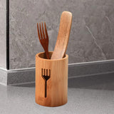 Maxbell Bamboo Silverware Organizer Rustic Silverware Holder for Table Party Kitchen fork