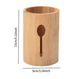 Maxbell Bamboo Silverware Organizer Rustic Silverware Holder for Table Party Kitchen spoon
