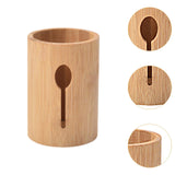 Maxbell Bamboo Silverware Organizer Rustic Silverware Holder for Table Party Kitchen spoon