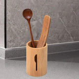 Maxbell Bamboo Silverware Organizer Rustic Silverware Holder for Table Party Kitchen spoon