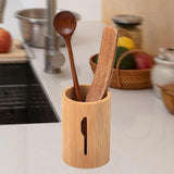 Maxbell Bamboo Silverware Organizer Rustic Silverware Holder for Table Party Kitchen spoon