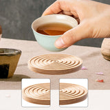 Maxbell Wood Coaster Round Kitchen Decoration Non Slip Home Decor Table Mat 1 Piece