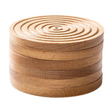 Maxbell Wood Coaster Round Kitchen Decoration Non Slip Home Decor Table Mat 6 Piece
