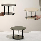 Maxbell Cake Stand 2 Tier Iron Serving Tray for Birthdays Anniversaries Baby Showers black