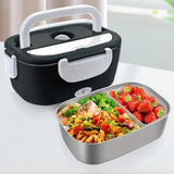 Maxbell Electric Lunch Box Convenient Food Heater Food Warmer for Outdoor Car Office Black White
