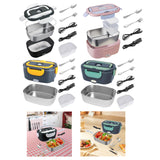 Maxbell Electric Lunch Box Convenient Food Heater Food Warmer for Outdoor Car Office Black White