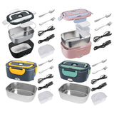 Maxbell Electric Lunch Box Convenient Food Heater Food Warmer for Outdoor Car Office Black White