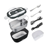 Maxbell Electric Lunch Box Convenient Food Heater Food Warmer for Outdoor Car Office Black White