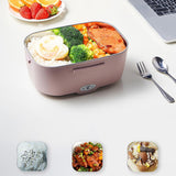 Maxbell Electric Lunch Box Convenient Food Heater Food Warmer for Outdoor Car Office Pink Gray