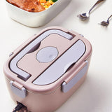 Maxbell Electric Lunch Box Convenient Food Heater Food Warmer for Outdoor Car Office Pink Gray