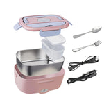 Maxbell Electric Lunch Box Convenient Food Heater Food Warmer for Outdoor Car Office Pink Gray