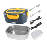 Maxbell Electric Lunch Box Convenient Food Heater Food Warmer for Outdoor Car Office Gray Yellow