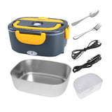 Maxbell Electric Lunch Box Convenient Food Heater Food Warmer for Outdoor Car Office Gray Yellow