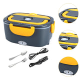 Maxbell Electric Lunch Box Convenient Food Heater Food Warmer for Outdoor Car Office Gray Yellow