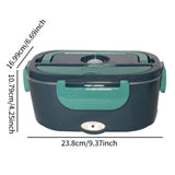 Maxbell Electric Lunch Box Convenient Food Heater Food Warmer for Outdoor Car Office Gray Green