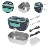 Maxbell Electric Lunch Box Convenient Food Heater Food Warmer for Outdoor Car Office Gray Green