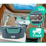 Maxbell Electric Lunch Box Convenient Food Heater Food Warmer for Outdoor Car Office Gray Green