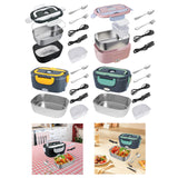 Maxbell Electric Lunch Box Versatile Portable Lunch Container for Outdoor Car Office Black White